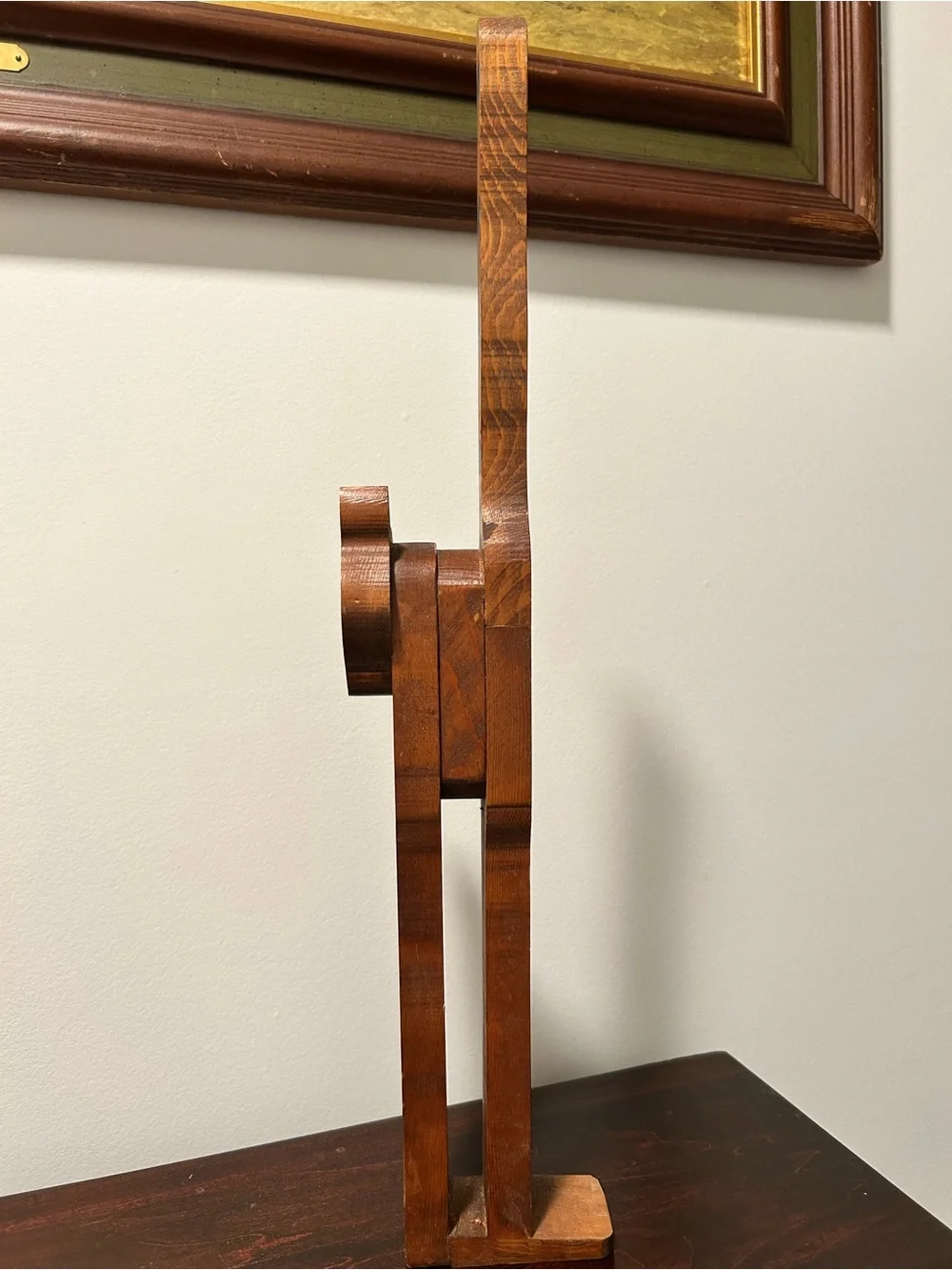 Vintage Hand Painted Wooden Cat Toilet Paper Holder Scrunchie Ribbon Stand
